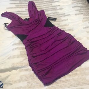 Purple dress/blk sheer sides & upper back/New